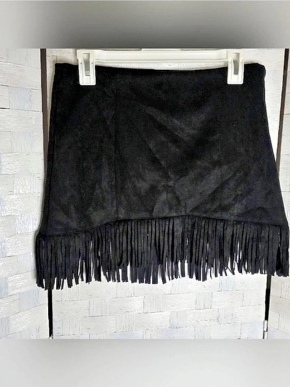 Forever 21 Black Fringe Mini Skirt